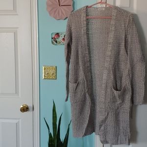 Long knit cardigan